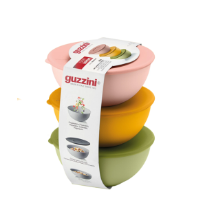 Guzzini: Lot de 3 boites hermétiques empilables rondes taille M