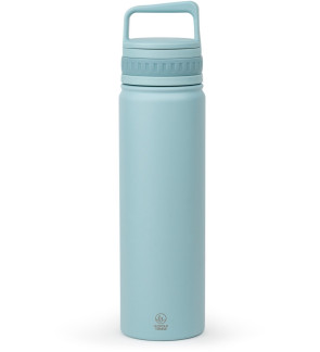 Leopold: bouteille isotherme avec infuseur bleu menthe