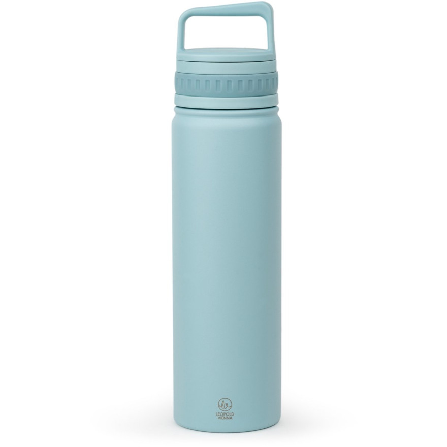 Leopold: bouteille isotherme avec infuseur bleu menthe