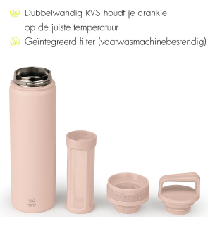Leopold: Roze isoleerfles met filter