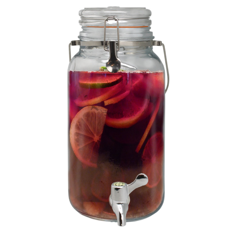 Vin bouquet: Cruche à vin ou cocktail 4L avec bec verseur