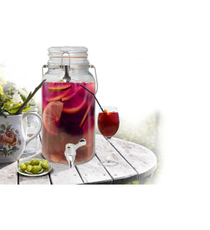 Vin bouquet: Cruche à vin ou cocktail 4L avec bec verseur
