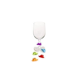 Joie MSC: Lot de 6 marques verres en silicone moustache
