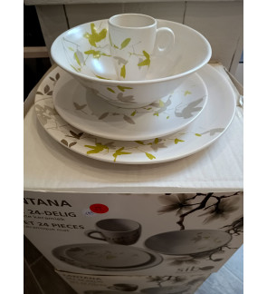 SIBO: Set vaisselle céramique Lantana 24 pièces