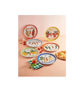 Rose & Tulipani :  Assiette à Pizza "O'Primmo amore" 31 cm
