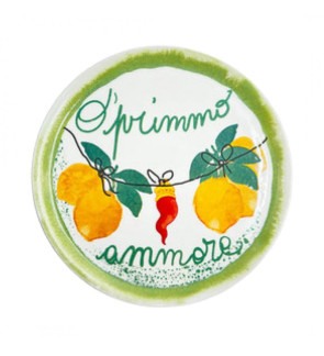 Rose & Tulipani :  Assiette à Pizza "O'Primmo amore" 31 cm