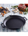 Lava: 26 cm ronde gietijzeren grillpan met dubbele handgreep