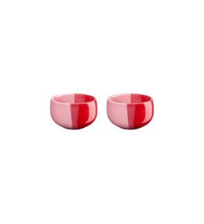 Asa Selection: JOY Coquetier en porcelaine rouge/rose 3 x 5 cm