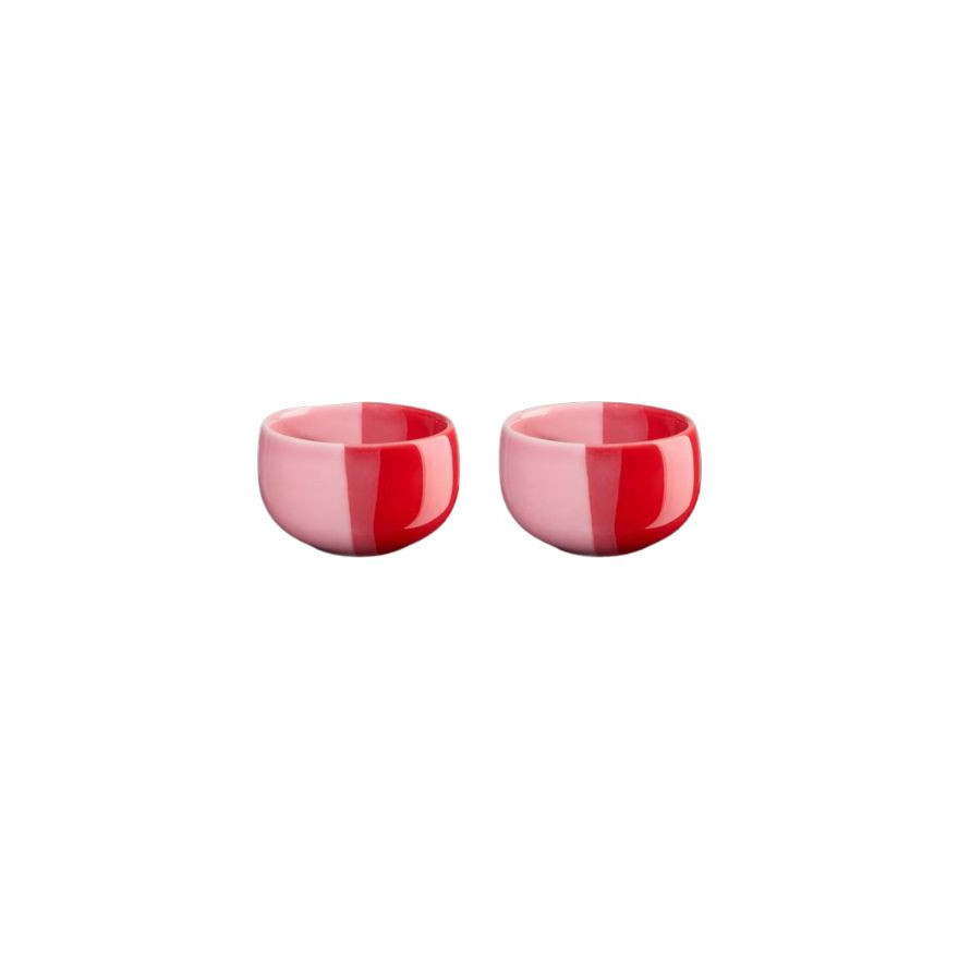 Asa Selection: JOY Coquetier en porcelaine rouge/rose 3 x 5 cm