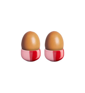 Asa Selection: JOY Coquetier en porcelaine rouge/rose 3 x 5 cm