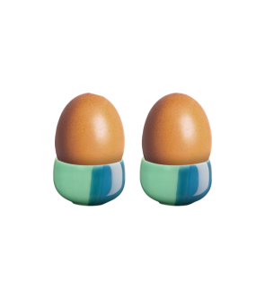 Asa Selection: JOY Coquetier en porcelaine bleu/vert 3 x 5 cm