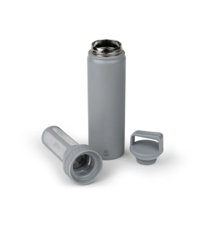 Leopold: bouteille isotherme avec infuseur gris
