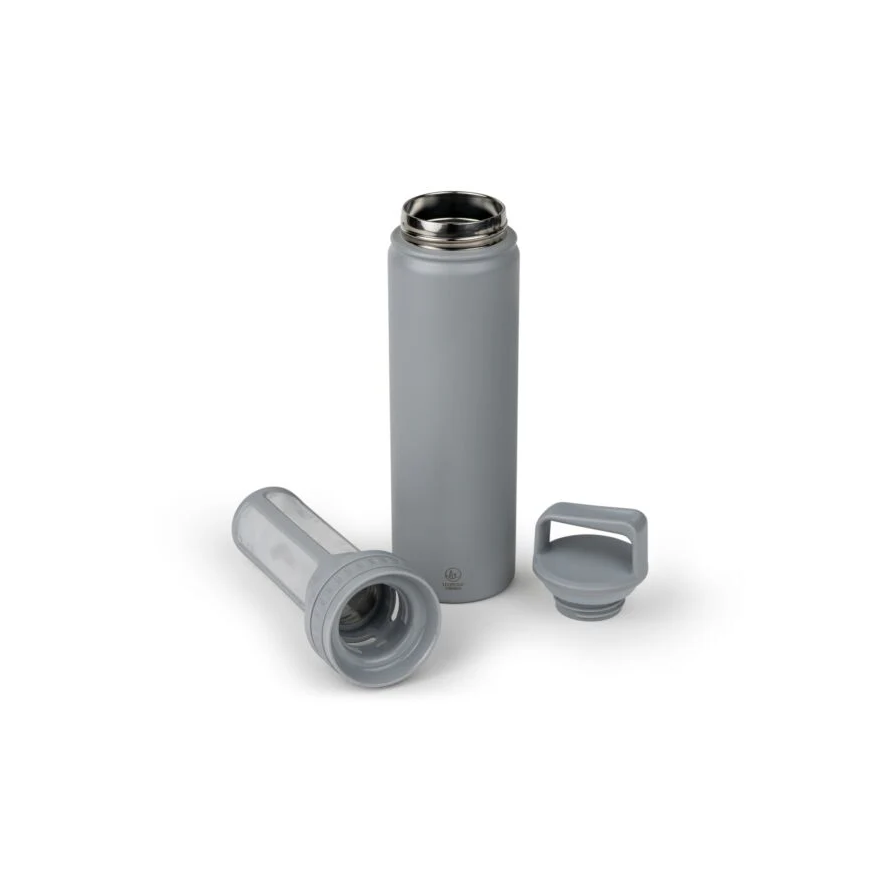 Leopold: bouteille isotherme avec infuseur gris