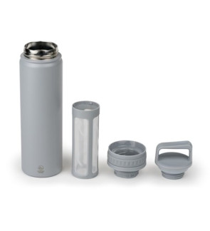 Leopold: bouteille isotherme avec infuseur gris