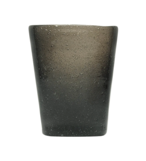 Memento: Geblazen glazen waterbeker 30cl Zwart