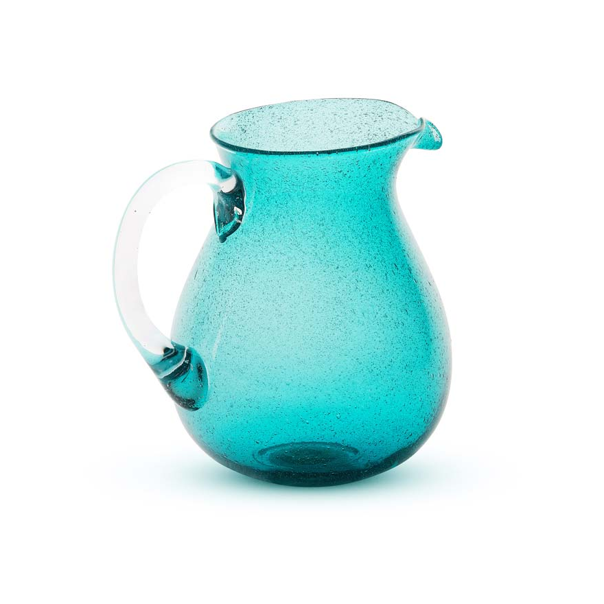 Memento: Cruche en verre soufflé 1,6L Turquoise