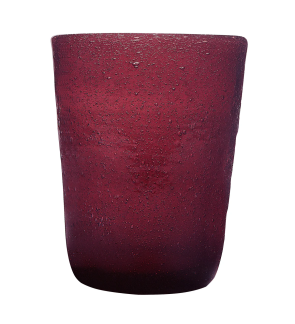 Memento: Gobelet à eau en verre soufflé 30cl Purple