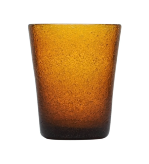 Memento: Gobelet à eau en verre soufflé 30cl Ambre