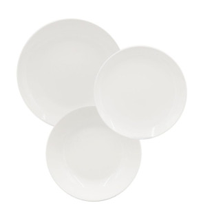 Domino Italian Design: Set vaisselle 18 pièces blanc La routine