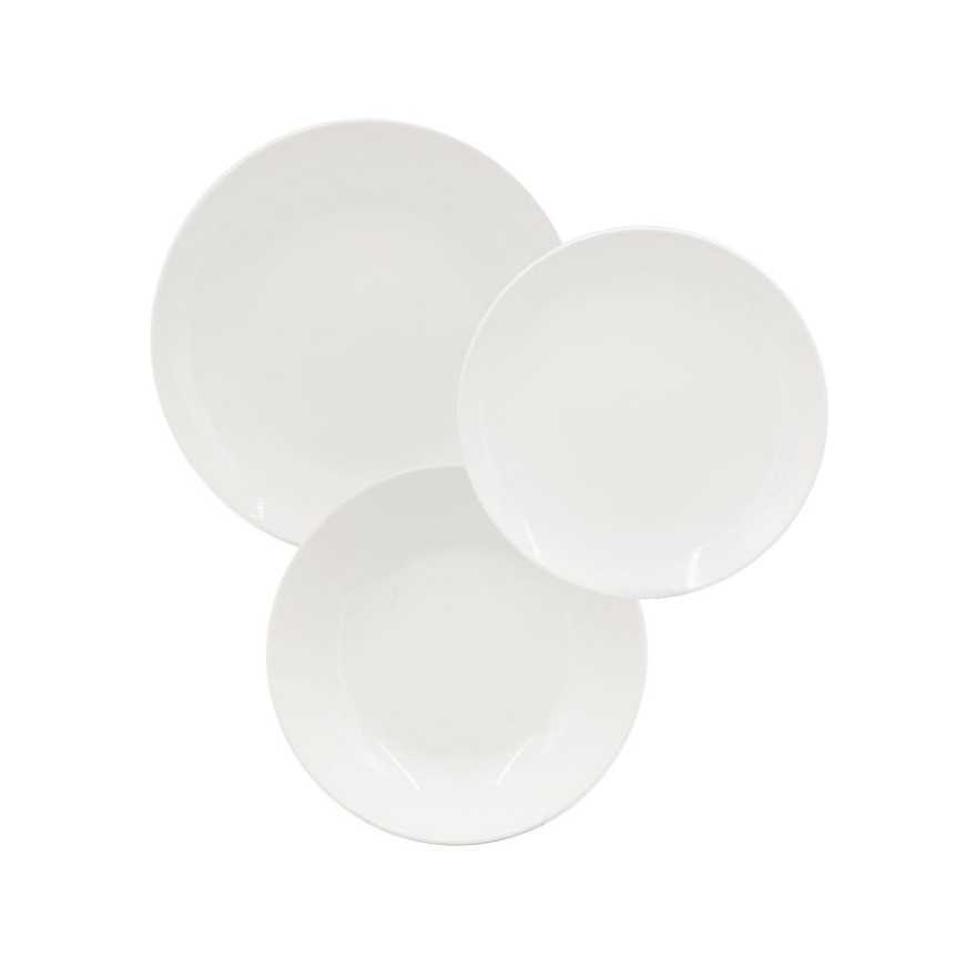 Domino Italian Design: Set vaisselle 18 pièces blanc La routine