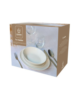 Domino Italian Design: Set vaisselle 18 pièces blanc La routine