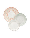 Domino Italian Design: Set vaisselle 18 pièces 3 couleurs Tribalia