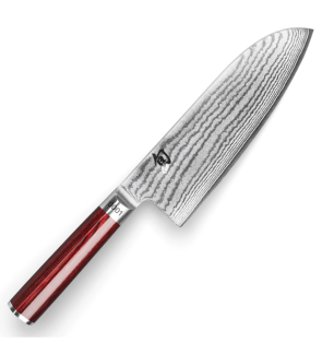 KAI:  Shun Klassiek Rood Japans Mes Santoku 19 cm Limited Edition (DM 0717RD)