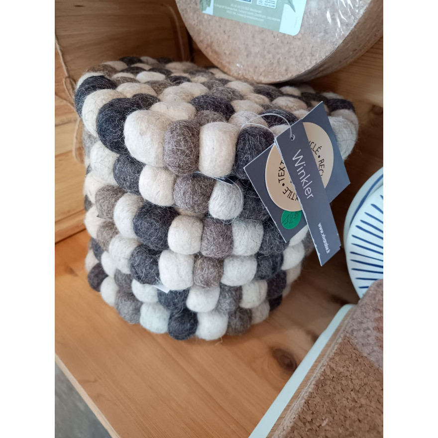 Winkler: Sous-plat en feutre blanc-beige-gris