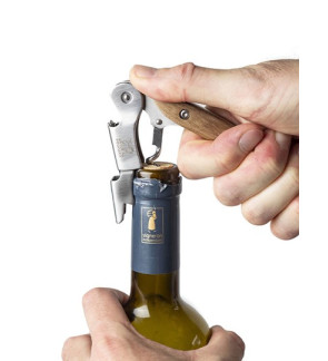 Peugeot: Sommelier dubbele hefboom kurkentrekker, walnoot, 13 cm