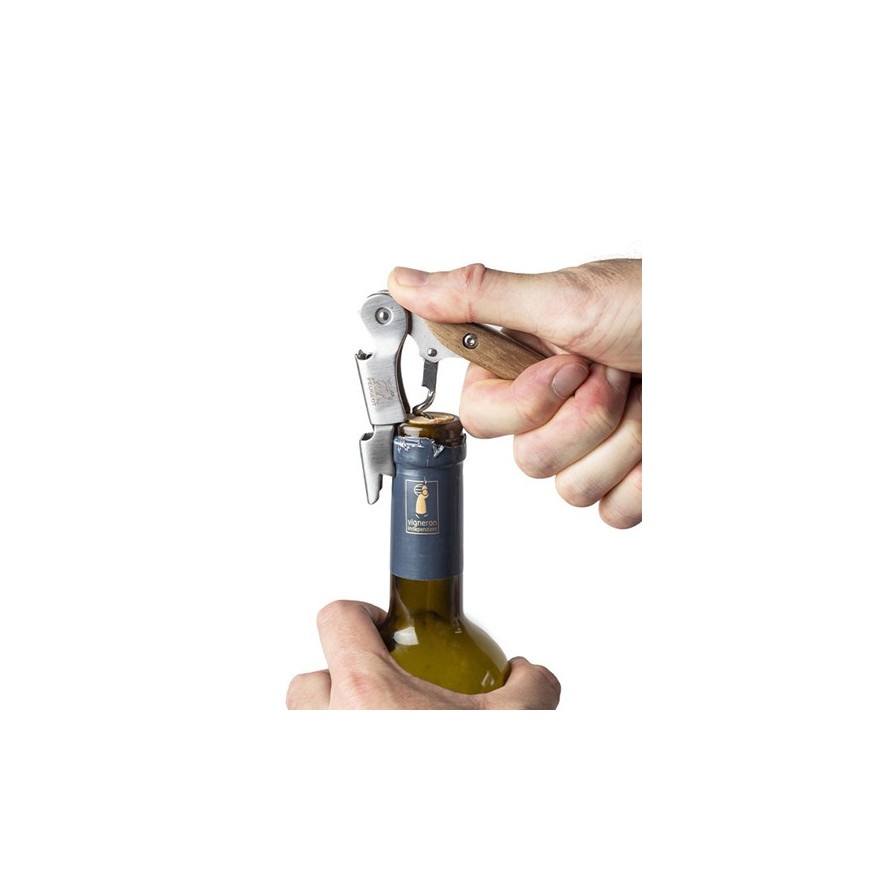 Peugeot: Sommelier dubbele hefboom kurkentrekker, zwart ABS 13 cm