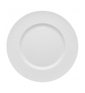 Guy Degrenne: Boréal Satin Blanc Assiette plate 28 cm