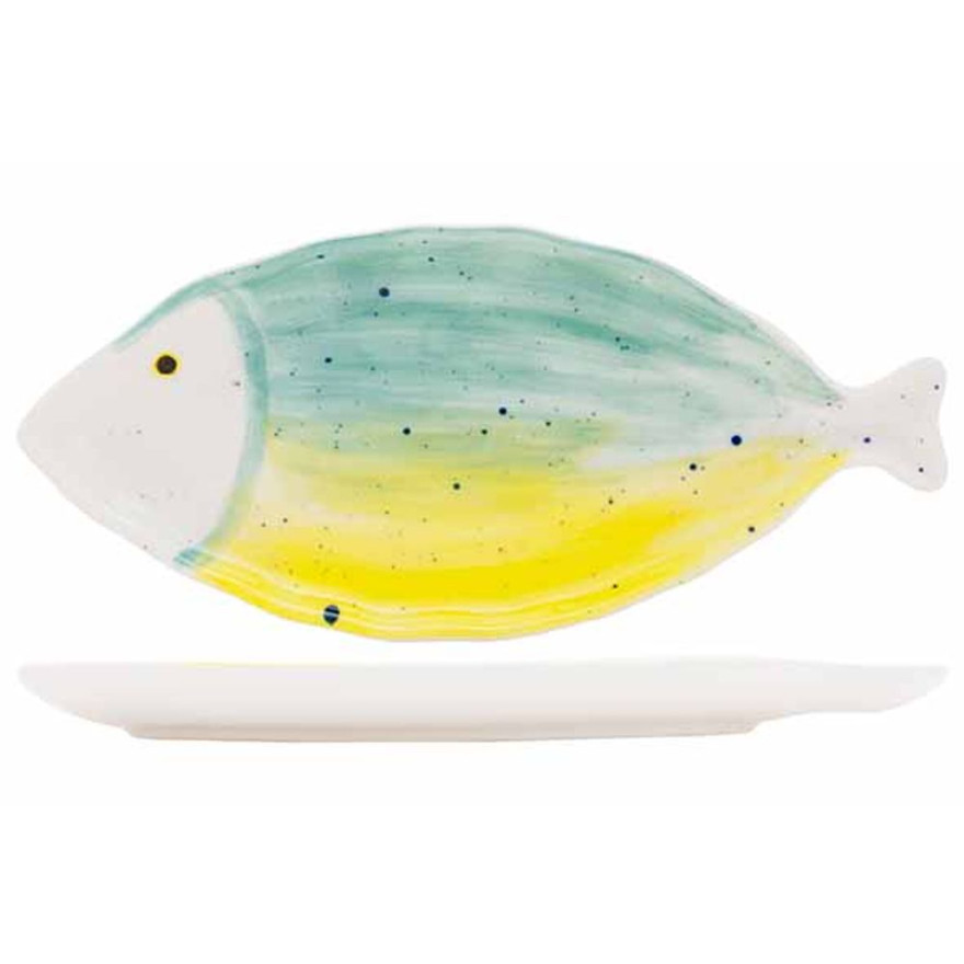 Cosy & Trendy:  Groengeel koraalvisbord 21,5 cm