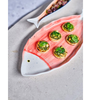 Cosy & Trendy: Assiette poisson coral rouge-rose 36 cm