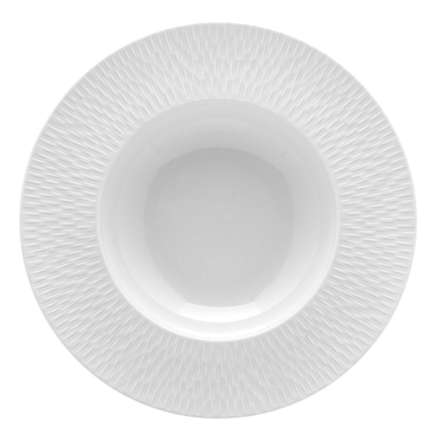 Guy Degrenne: Boréal Satin Blanc Assiette creuse 29 cm