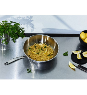 Baumalu: Triply roestvrijstalen Wok 30 cm