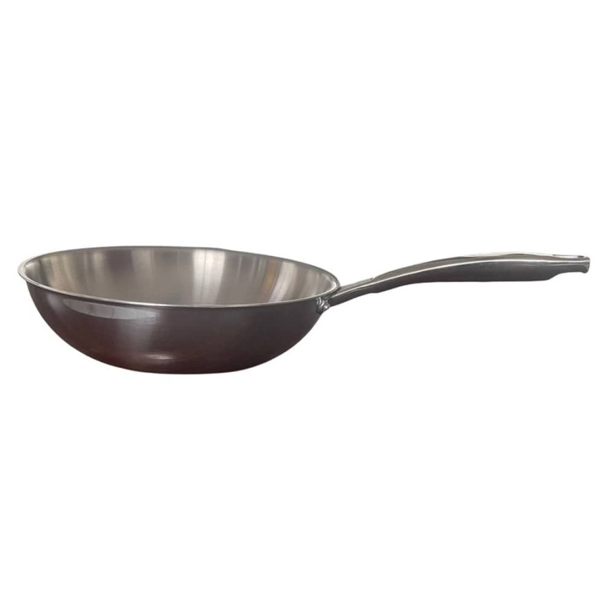 Baumalu: Wok Triply en inox 30 cm Baumalu: Wok Triply en inox 30 cm