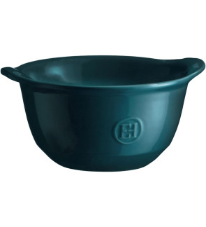 Emile Henry:  Blauwe gratinkom 14 cm