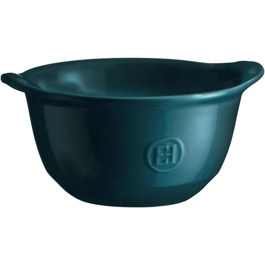 Emile Henry:  Blauwe gratinkom 14 cm