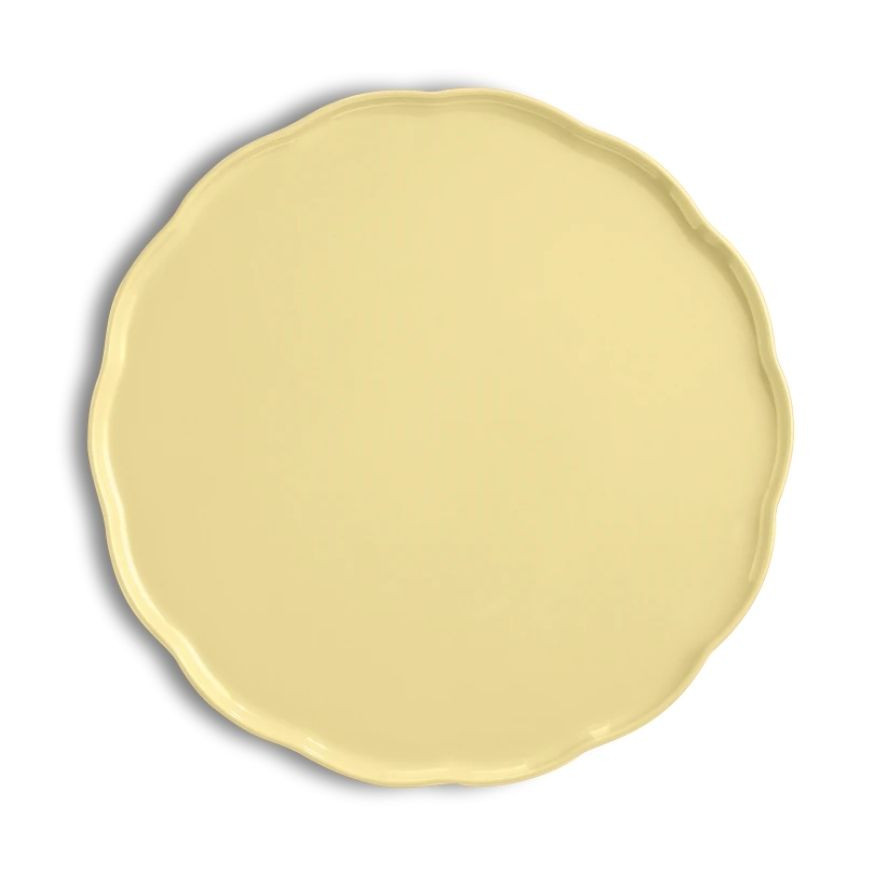Emile Henry: Assiette de service à gâteau Madeleine Vanille Emile Henry: Assiette de service à gâteau Madeleine Vanille