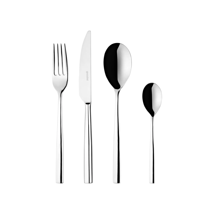 Guzzini: Coffret de couverts 24 pièces en inox Petra Guzzini: Coffret de couverts 24 pièces en inox Petra