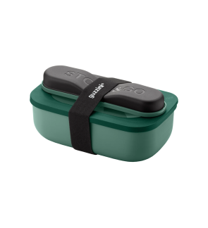 Guzzini: Store & Go Boite hermétique rectangle vert sapin avec couvercle & couverts