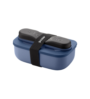 Guzzini: Store & Go Boite hermétique rectangle bleu avec couvercle & couverts
