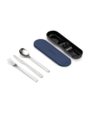 Guzzini: Store & Go couverts de voyage dans un étui bleu