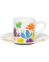 Konitz:  Tasse expresso et sous-tasse « Full bloom » Victoria Lowe 9,5 cl Konitz:  Tasse expresso et sous-tasse « Full bloom » Victoria Lowe 9,5 cl