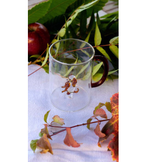 WD Lifestyle: Verre en borosilicate 420 ml avec chien en verre