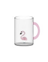 WD Lifestyle: Verre en borosilicate 420 ml avec flamant rose en verre WD Lifestyle: Verre en borosilicate 420 ml avec flamant rose en verre