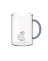 WD Lifestyle: 420 ml borosilicaatglas met een gekleurd kat
