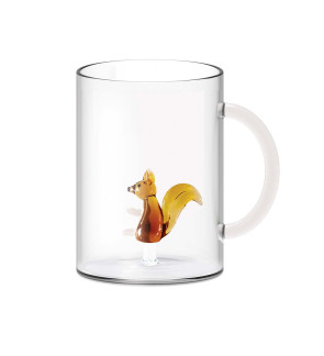 WD Lifestyle: Verre en borosilicate 420 ml avec écureuil en verre