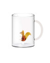 WD Lifestyle: Verre en borosilicate 420 ml avec écureuil en verre WD Lifestyle: Verre en borosilicate 420 ml avec écureuil en verre