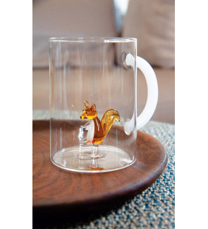 WD Lifestyle: 420 ml borosilicaatglas met een gekleurd eekhoorn